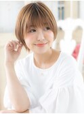 mod's姪浜/カーキベージュ大人ハイライトマッシュショートd