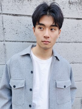 スーハ 恵比寿(SUUHA) センターパート×大人パーマスタイル/ビジネスカジュアルヘア