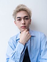 メンズスパイキーショートハイトーン短髪刈り上げモテ髪