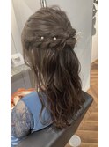 ハーフアップヘアセット