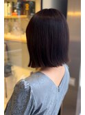 林　直人　切りっぱなしボブ　ラベンダーグレージュ