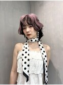 アンブレラカラー　ピンクカラー　ウルフ　インナーカラー