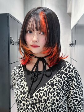 シオン(shion) 顔周りレイヤー韓国ヘアウルフカットロング_ba552391