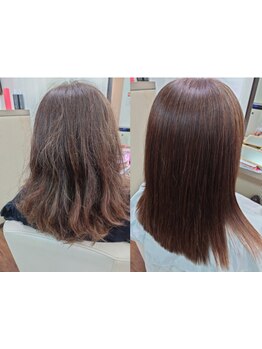 最新の縮毛矯正のご用意有り♪多毛で強い癖毛、カラー毛で強い癖毛から大人のデリケートな癖毛まで対応