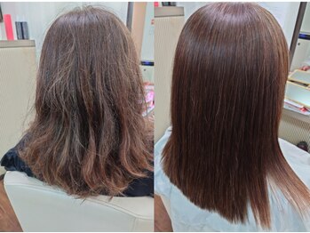 かぐや姫 エルモード フェレ美容室 行徳店の写真/最新の縮毛矯正のご用意有り♪多毛で強い癖毛、カラー毛で強い癖毛から大人のデリケートな癖毛まで対応