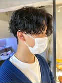 横浜西口ツイストパーマメンズスパイラルパーマッシュショート