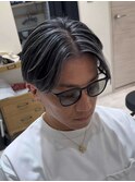 50代40代白髪ぼかしシルバーメッシュバレイヤージュ