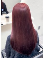 ヘルツ(Hz)&nbsp;ボルドーカラー/ワインレッド/ブリーチ無しダブルカラー