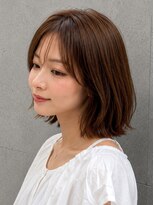 トゥルートラスト 和戸店(True Trust)&nbsp;ミディアム ゆるふわボブ シースルーバング インナーカラー