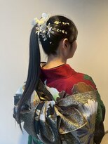 ヒャッカ(hyakka)&nbsp;成人式！黒髪ロングのポニーテール