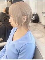 ダブルトーキョー シブヤ(W-TOKYO SHIBUYA)&nbsp;ショートウルフハイトーンホワイトベージュブリーチ