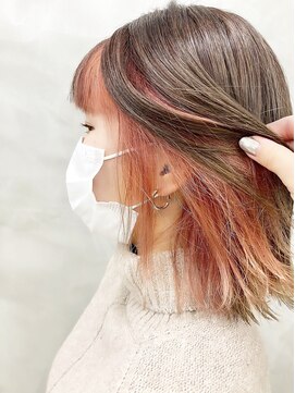 ソーコ 渋谷(SOCO) ＊【SUN】フラミンゴピンクインナーカラー