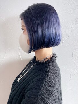 アルバム 新宿(ALBUM SHINJUKU) ミニボブブルー_ショコラアッシュヘルシースタイル_ba382801