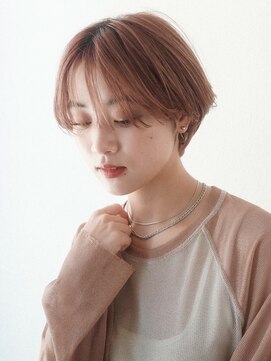 ガーランドツー(Garland 2F) マッシュショート/シースルーバング/ピンクベージュ/池袋