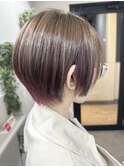 インナーカラー/イヤリングカラー/ケアブリーチ/レイヤーカット