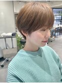 レイヤーカット/ウェットへア/オリーブベージュ/表参道