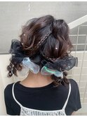 ゆるふわツインアレンジ×リボン