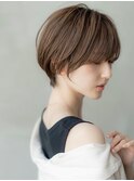 大人かわいい前髪セシルカットココアブラウンフリンジウェーブ