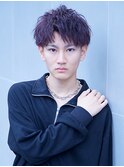 ワインレッド×ちょい上げショート