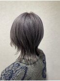 ラベンダーグレー×ウルフカット