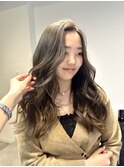 韓国レイヤー×オリーブベージュ