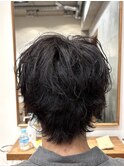 マッシュウルフパーマ