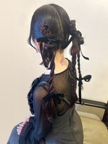 ロチカバイドールヘアー 心斎橋(Rotika by Doll hair)&nbsp;ベロアリボン　タイトアレンジ　カチモリ