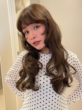 ノラギンザユー(NORA GINZA/U) 顔まわりカットレイヤーカットオリーブベージュ透明感カラー