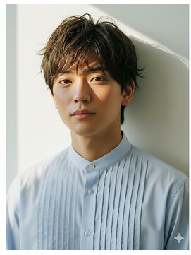 コトナ 越谷店 メンズカット/爽やかに動くフェザーパーマ/センターパート/越谷