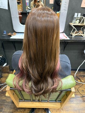 ミュー(m) インナーカラー/ピンクベージュ