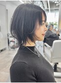 ハッシュカット×顔周りレイヤー　ウルフカット　ショートウルフ