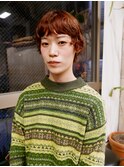 オン眉ショートパーマと春に向けてオレンジブラウン