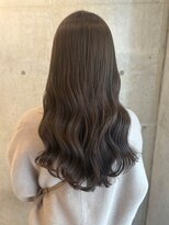 ロッカヘアエジェ(ROCCA hair eje.) オリーブグレー透明感ブラウン×ゆるウェーブ大人ロング