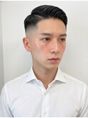 ビジネス爽やか大人ナチュラルフェード×バーバースタイル