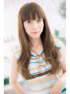 ミック ヘアアンドビューティー 大山店(miq  Hair&Beauty) 目力UP！厚めバングのドーリーロングa