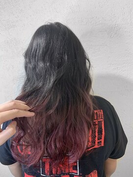 ヘアリゾートエーアイ 新宿西口店(hair resort Ai) レッド×グラデーション