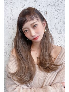 ヘアリゾートハピネス 陽光町 キレイめ♪ふんわり透明感ロング