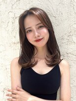 ロンド ストラーダ 心斎橋(Lond strada)&nbsp;韓国前髪顔周りロング×インナーグレージュ[心斎橋/髪質改善]