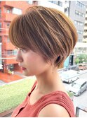 30代40代大人女性/前髪ありショートボブ/ショートヘア/髪質改善