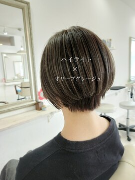 ヘアースペース リアン(HAIR SPACE Rien) 【 ハイライト×オリーブグレージュ 】