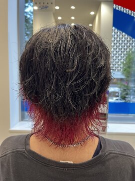 オーシャントーキョー 仙台(OCEAN TOKYO) セクションカラーマッシュウルフブリーチツートン仙台