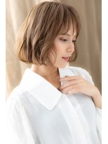 カバーヘア ブリス 川口(COVER HAIR bliss)&nbsp;カーキベージュヘルシースタイルAラインボブZ川口20代30代40代