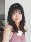 ミディアムレイヤー 似合わせカット イメチェン フルバング
