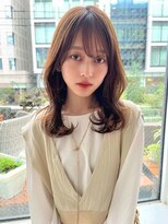 シースルーバング くびれヘア 伸ばしかけヘア ヘアパーマ