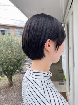 ルーヘア 岐阜(Rooo HAIR) 暗髪丸みショートボブ