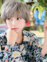 カバーヘア ブリス 上尾西口店(COVER HAIR bliss)&nbsp;ハイトーンカラーグレーベージュ小顔ウルフh3上尾10代20代30代