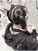 猫耳ツイン/梅田ヘアセット