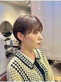 大人可愛い20代30代40代丸みショートボブ/マッシュショート