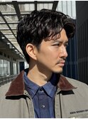 ツーブロック　ニュアンスパーマ　大人　ショート