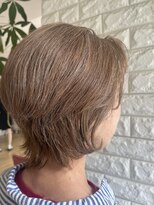 松本平太郎美容室 国立店 ミセスグレイカラー ミディアムボブ